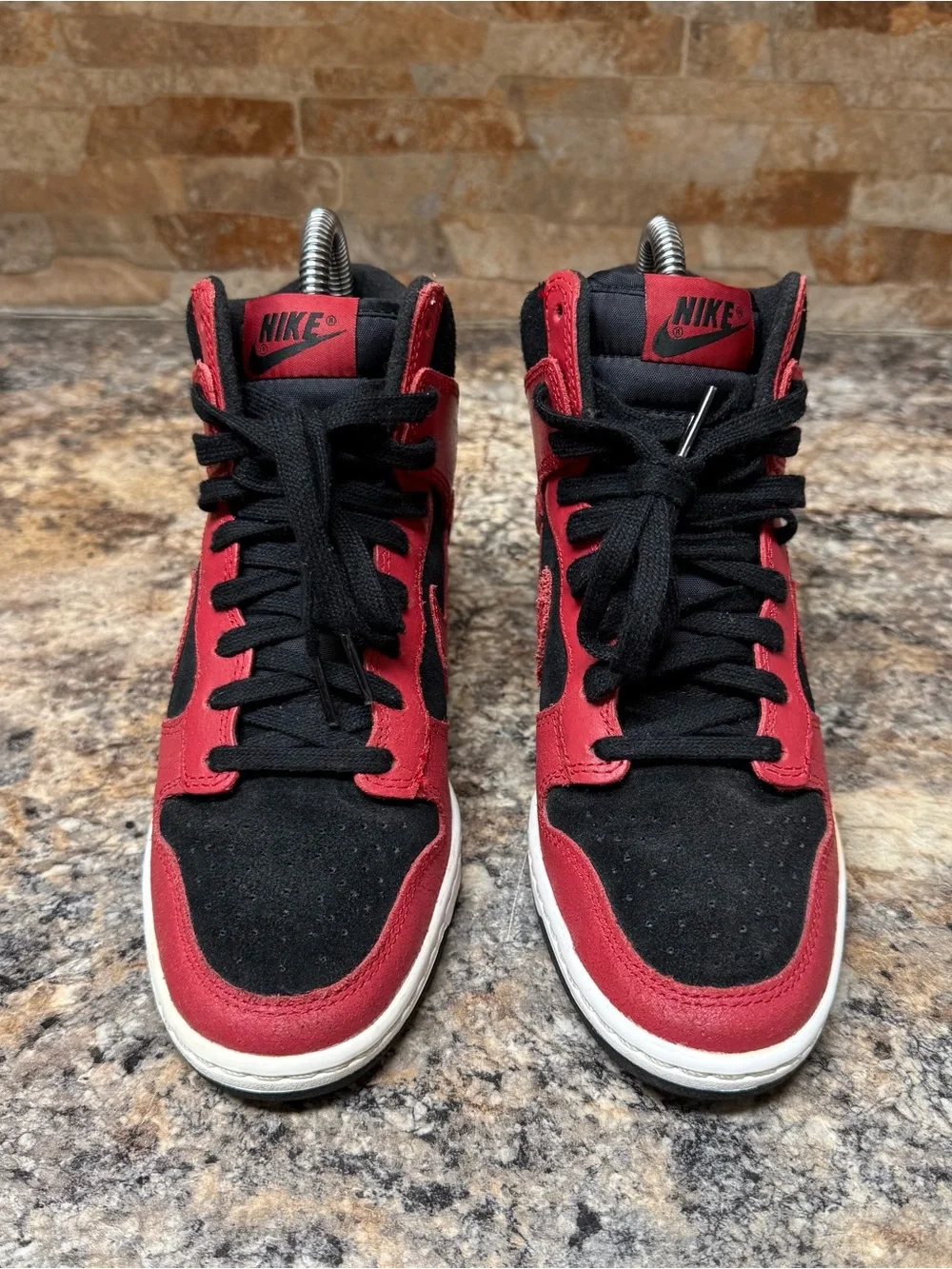 NIKE 2012 DUNK SKY HI “BRED” HIDDEN WEDGE 528899-016 Sz 6.5 AIR FORCE MAX